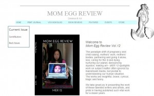 Screen Capture of Web page for Mom Egg Review journal, featuring the cover of volume 12