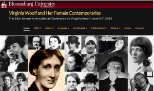 Screen Capture of the home page for Virginia Woolf and Her Contemporaries Conference http://woolf.bloomu.edu/