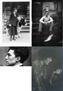 Photo images of Marianne Moore, William Carlos Williams, Ezra Pound, and H.D. from the early 1920s, posted as the cover image of the (Modernist) Social Network Facebook Group Page, posted by Eric Alan Weinstein. UPenn.