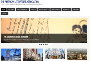 Screen Capture of the Home Page of the American Literature Association Web page
