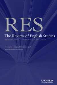 Cover image of The Review of English Studies